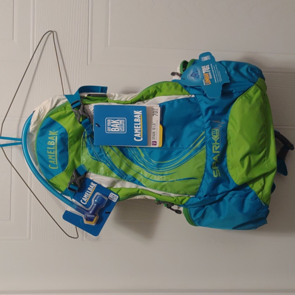 Camelbak Spark 10 LR Hydration Pack - Blue Jewel-Chartreuse.